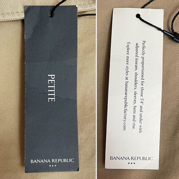 NWT Banana Republic Ultra High-Rise Chino Pants Size 6P New British Khaki Tan - Picture 9 of 12